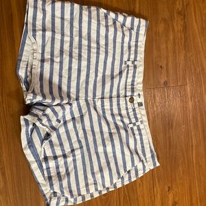 Size 14 Old Navy blue and white striped shorts